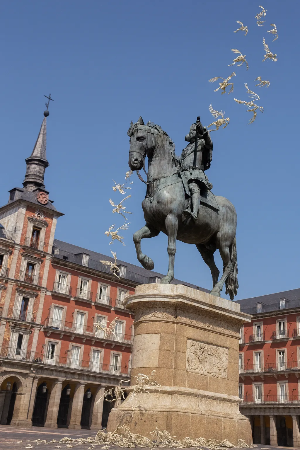 Estatua ecuestre de Felipe III en la Plaza Mayor de Madrid